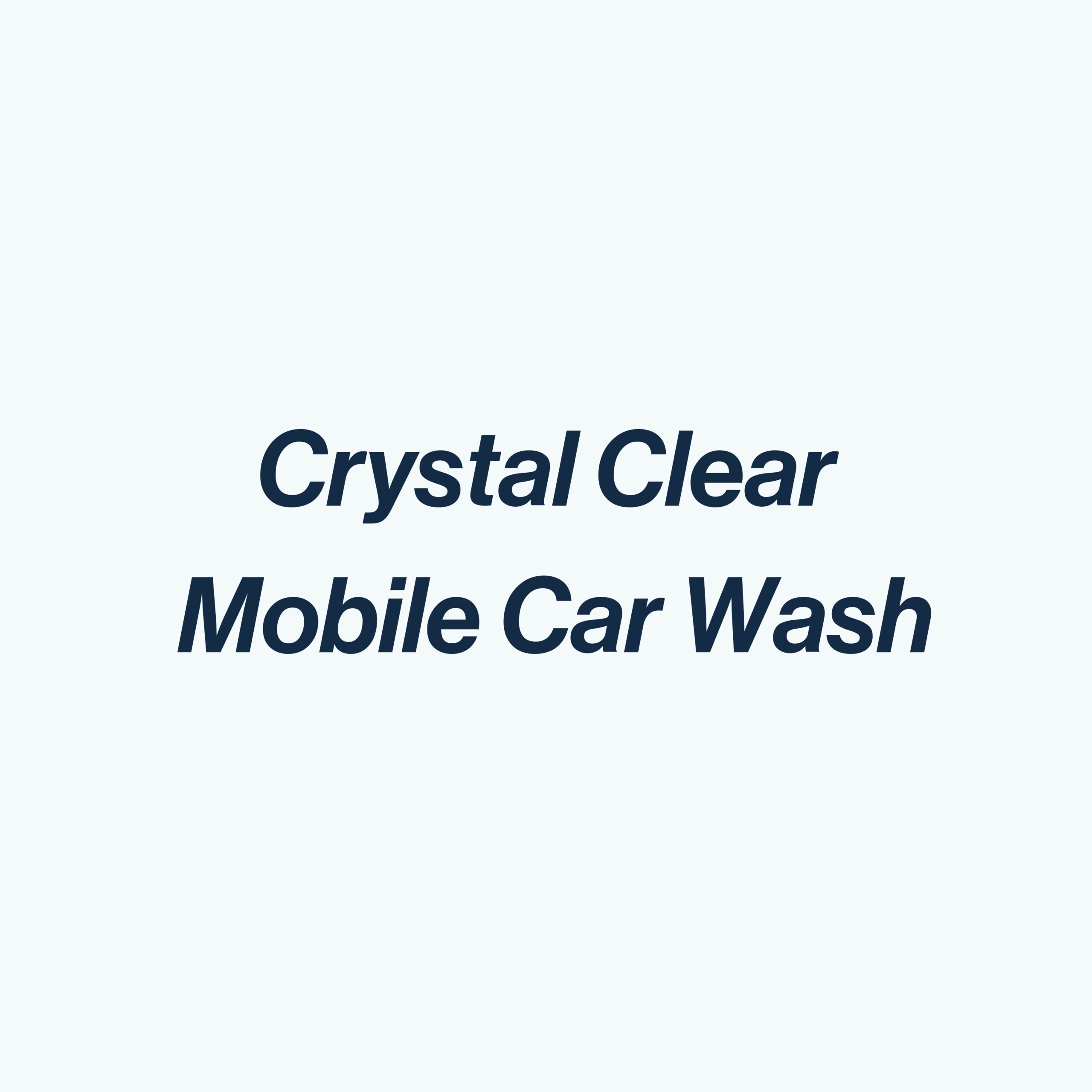 Crystal Clear Mobile Car Wash